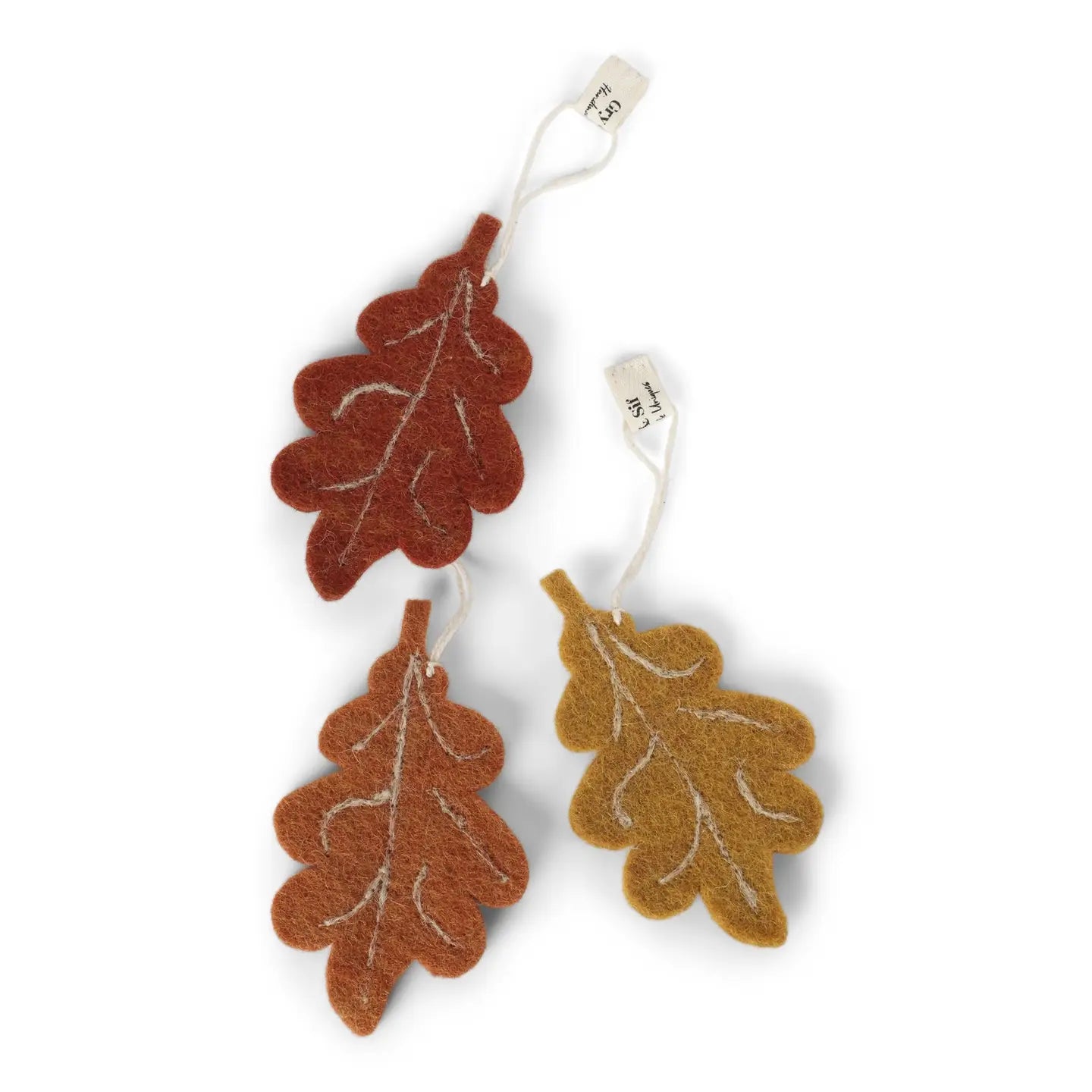 Wool Felt Oak Leaves