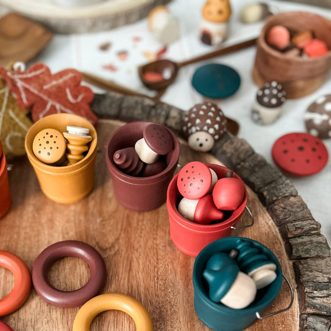 Autumn Wooden Large Mushrooms
