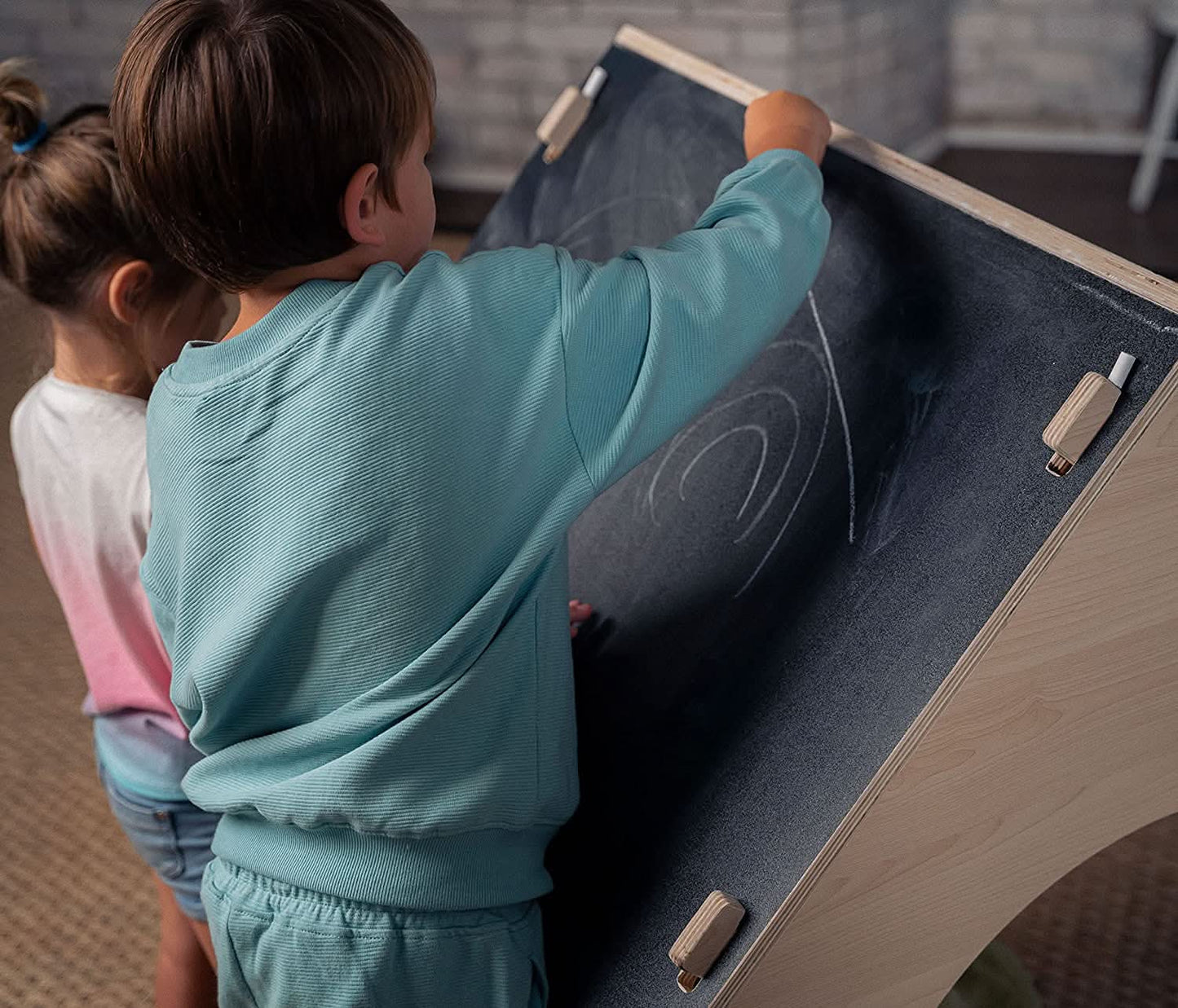 Evergreen- Children's Playhouse with Chalkboard Roof - Chickadees Wooden Toys
