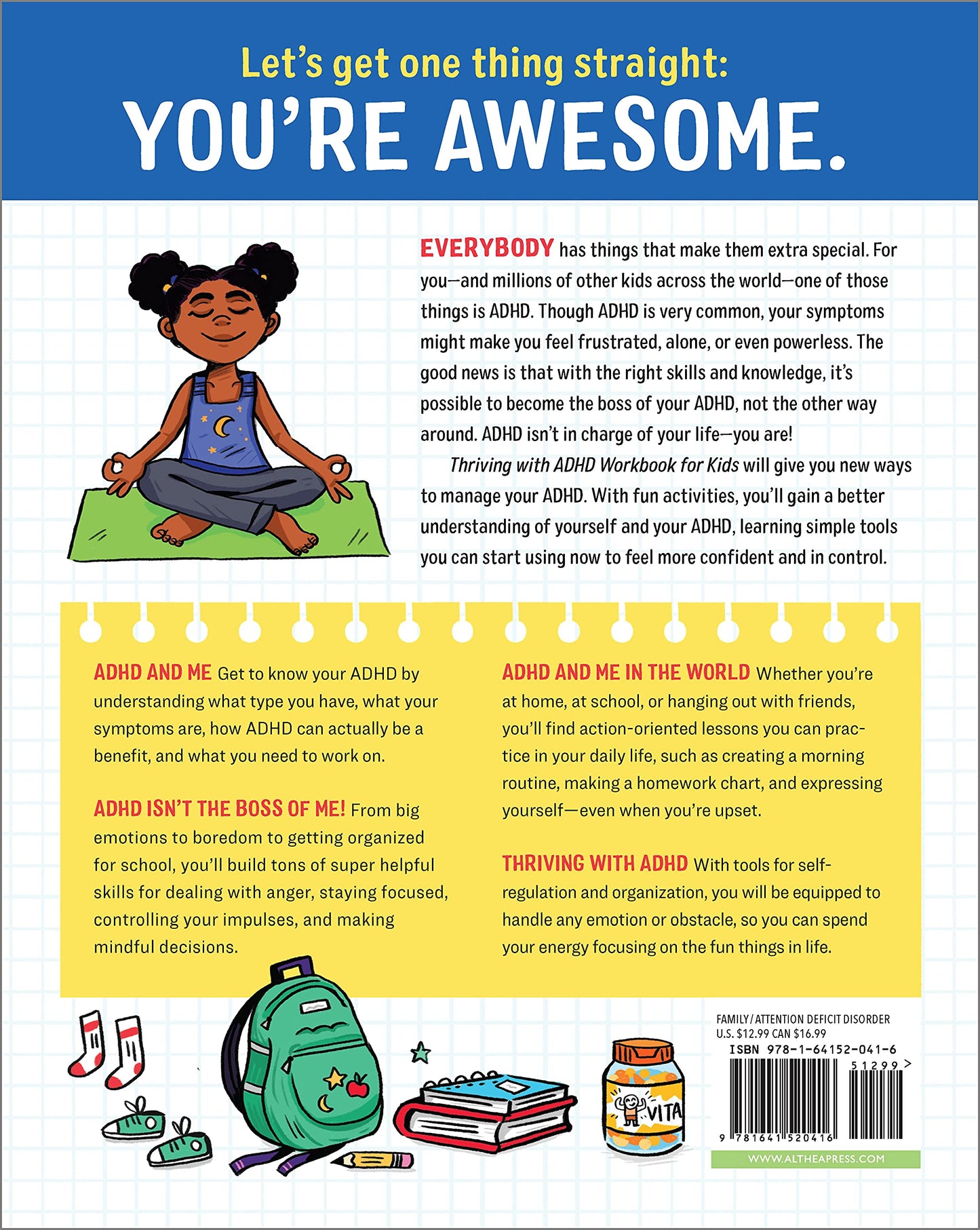 Thriving with ADHD Workbook for Kids: 60 Fun Activities to Help Children Self-Regulate, Focus, and Succeed (Spiral Bound) - Chickadees Wooden Toys