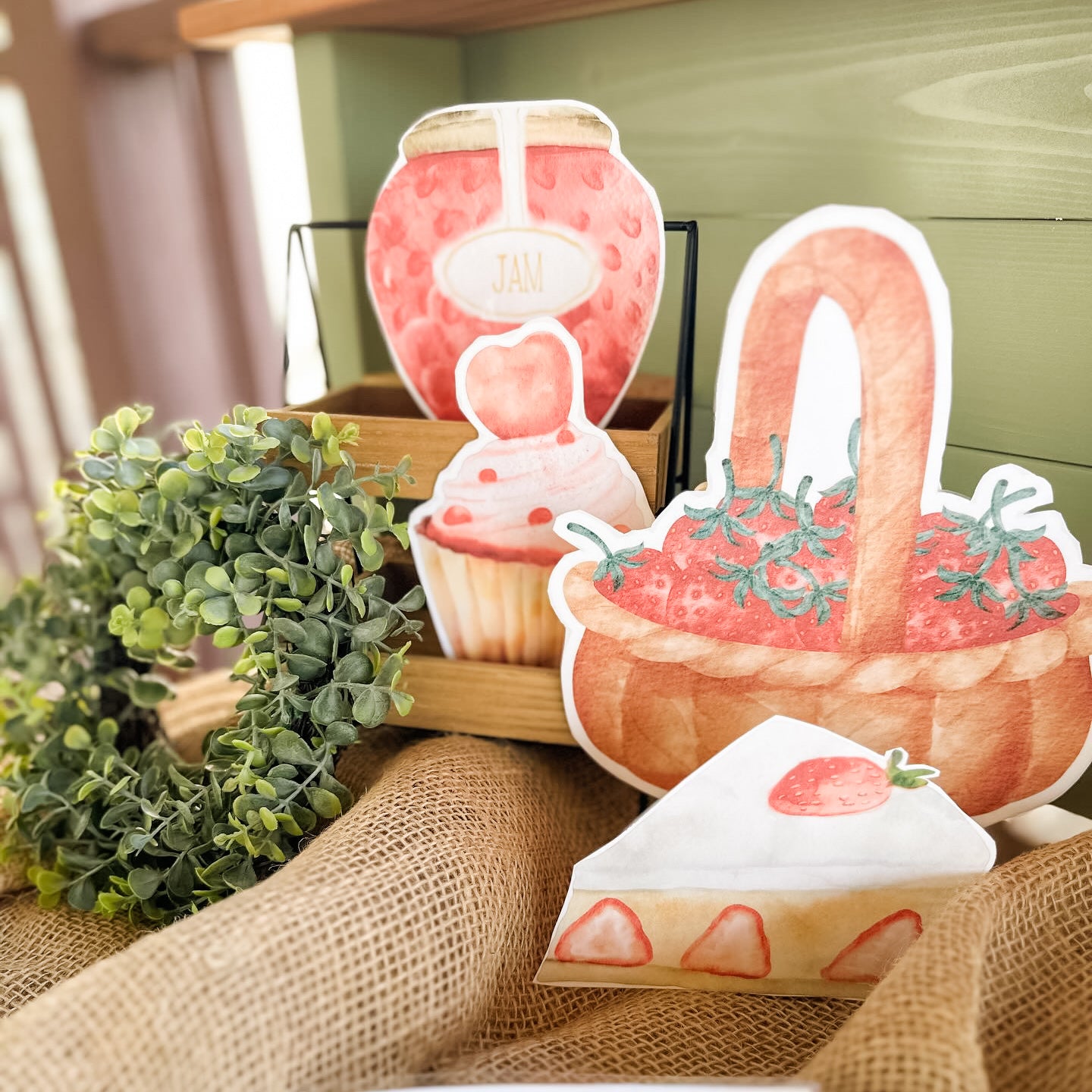 Strawberry Market Pretend Play - Chickadees Wooden Toys