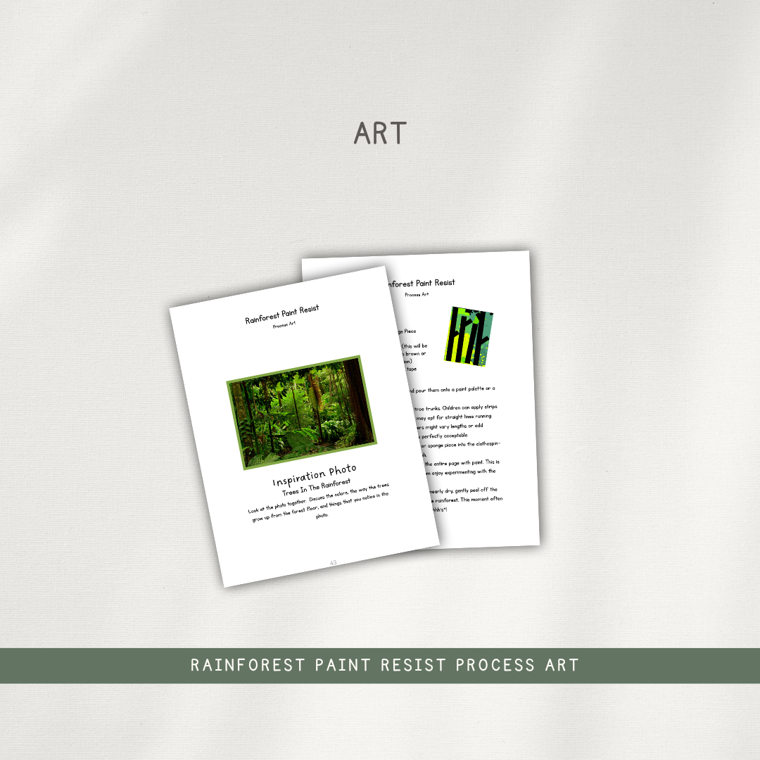 Tropical Rainforest Themed Activity Pages - Digital Download - Chickadees Wooden Toys