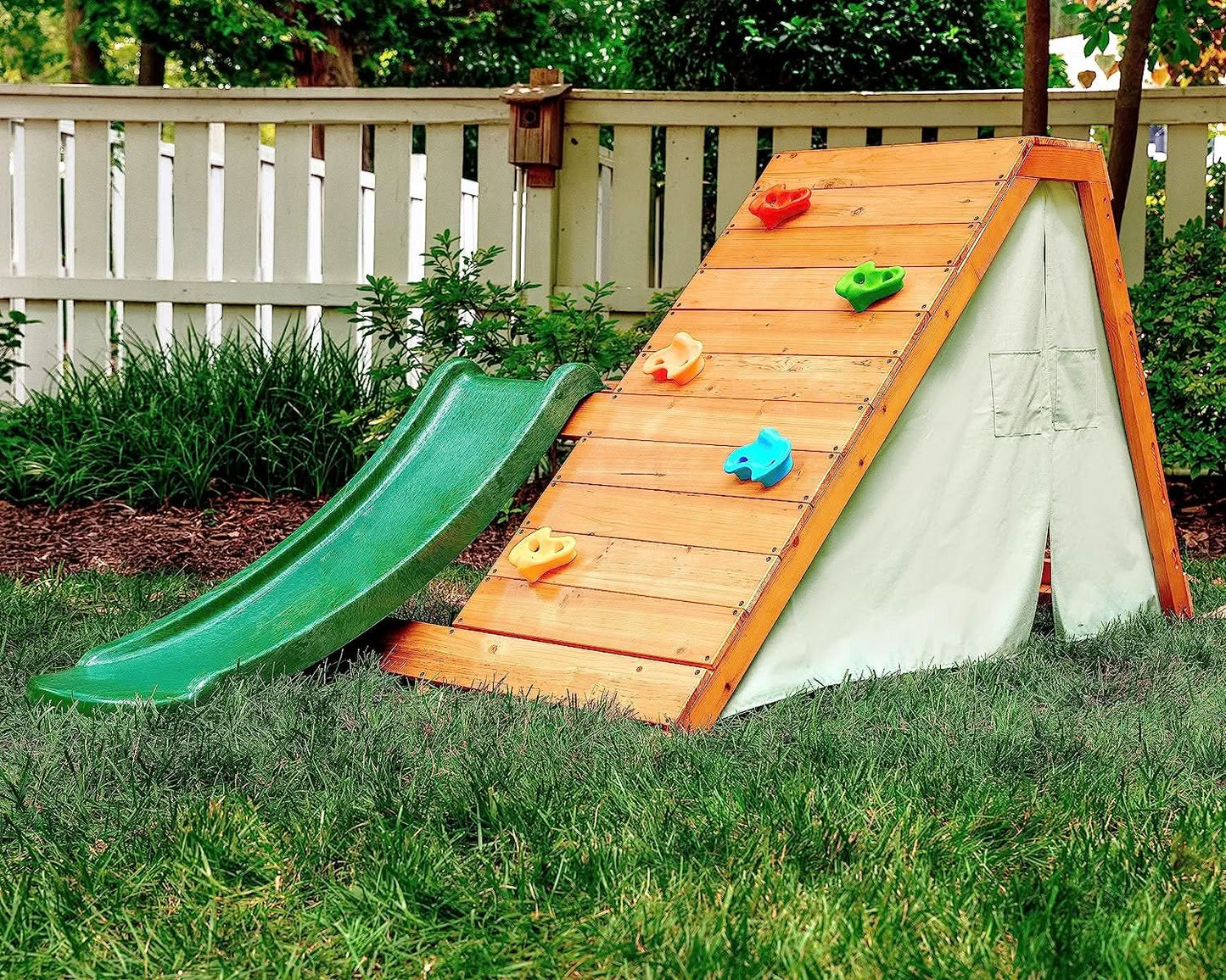 Palm - 5-in-1 Outdoor and Indoor Playground Playset - Chickadees Wooden Toys