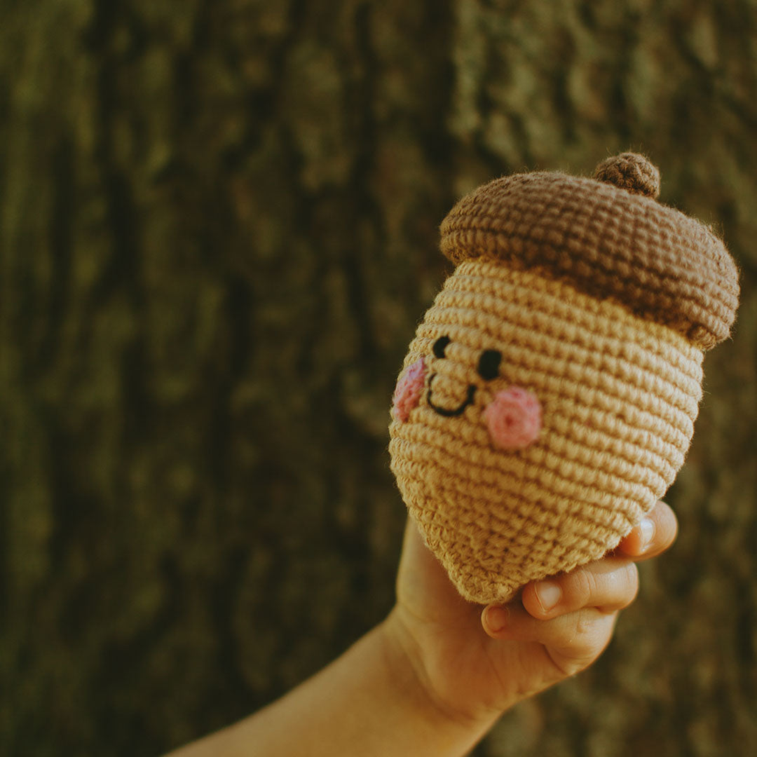 Pretend Play Food Rattle - Acorn - Chickadees Wooden Toys