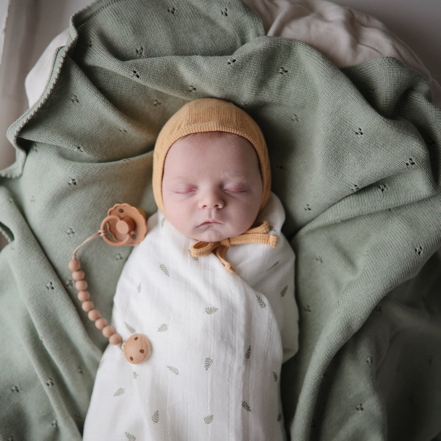 Organic Cotton Muslin Swaddle Blanket - Chickadees Wooden Toys