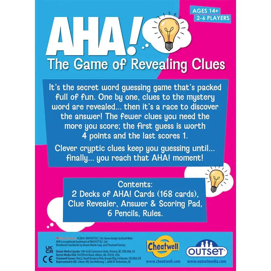 Aha! - The Game of Revealing Clues - Outset