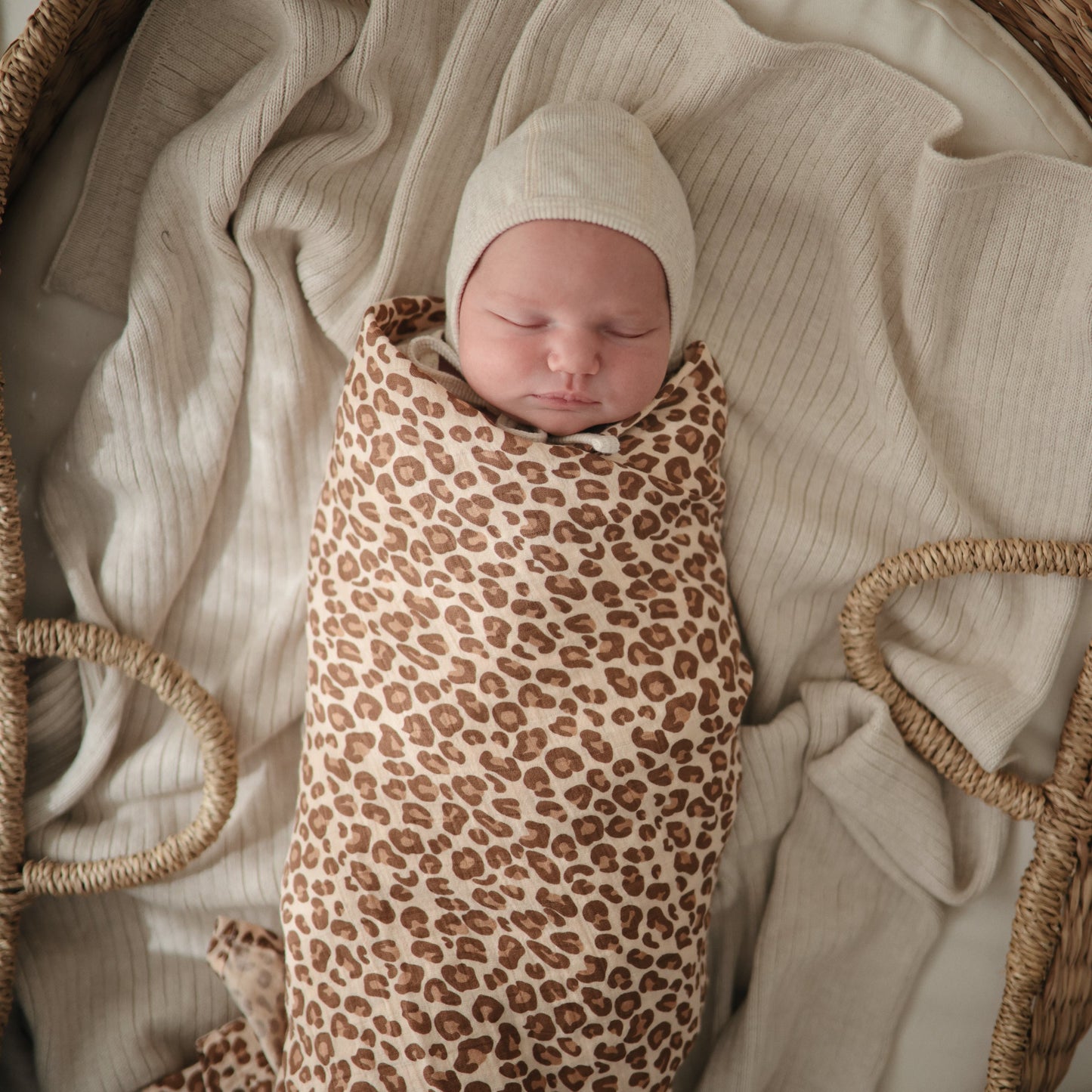 Organic Cotton Muslin Swaddle Blanket - Chickadees Wooden Toys