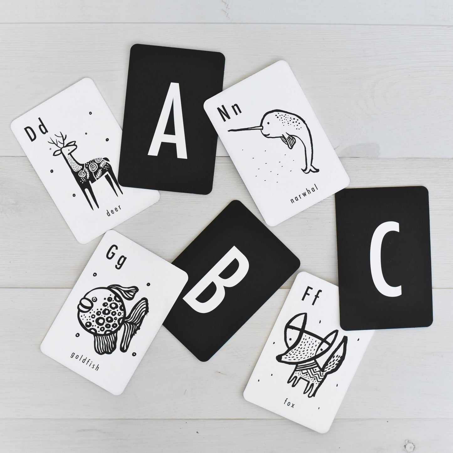 Animal Alphabet Cards - Chickadees Wooden Toys