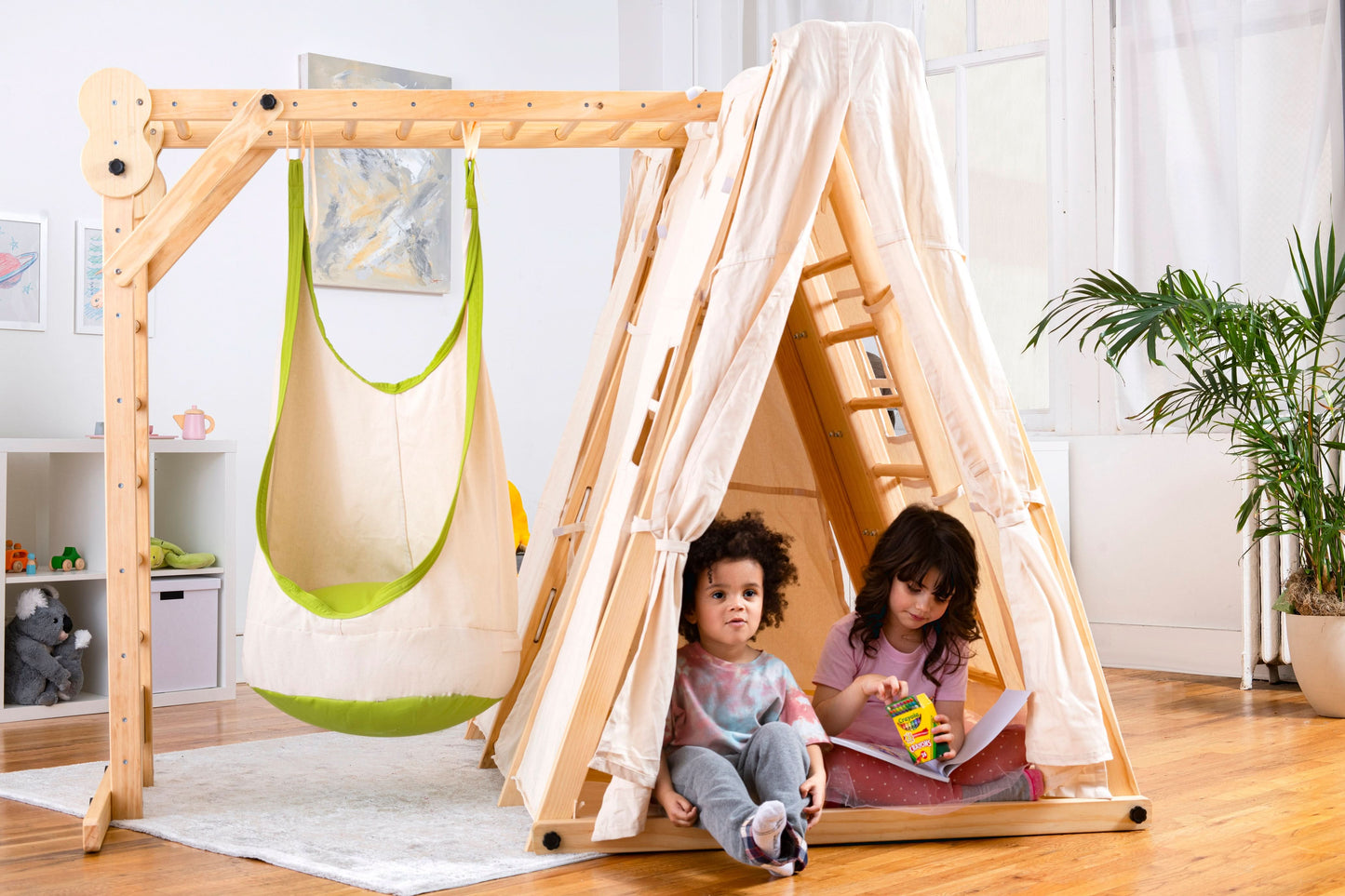 Chestnut Tent Cover – Weather-Resistant Canopy for Large Outdoor Climber - Chickadees Wooden Toys