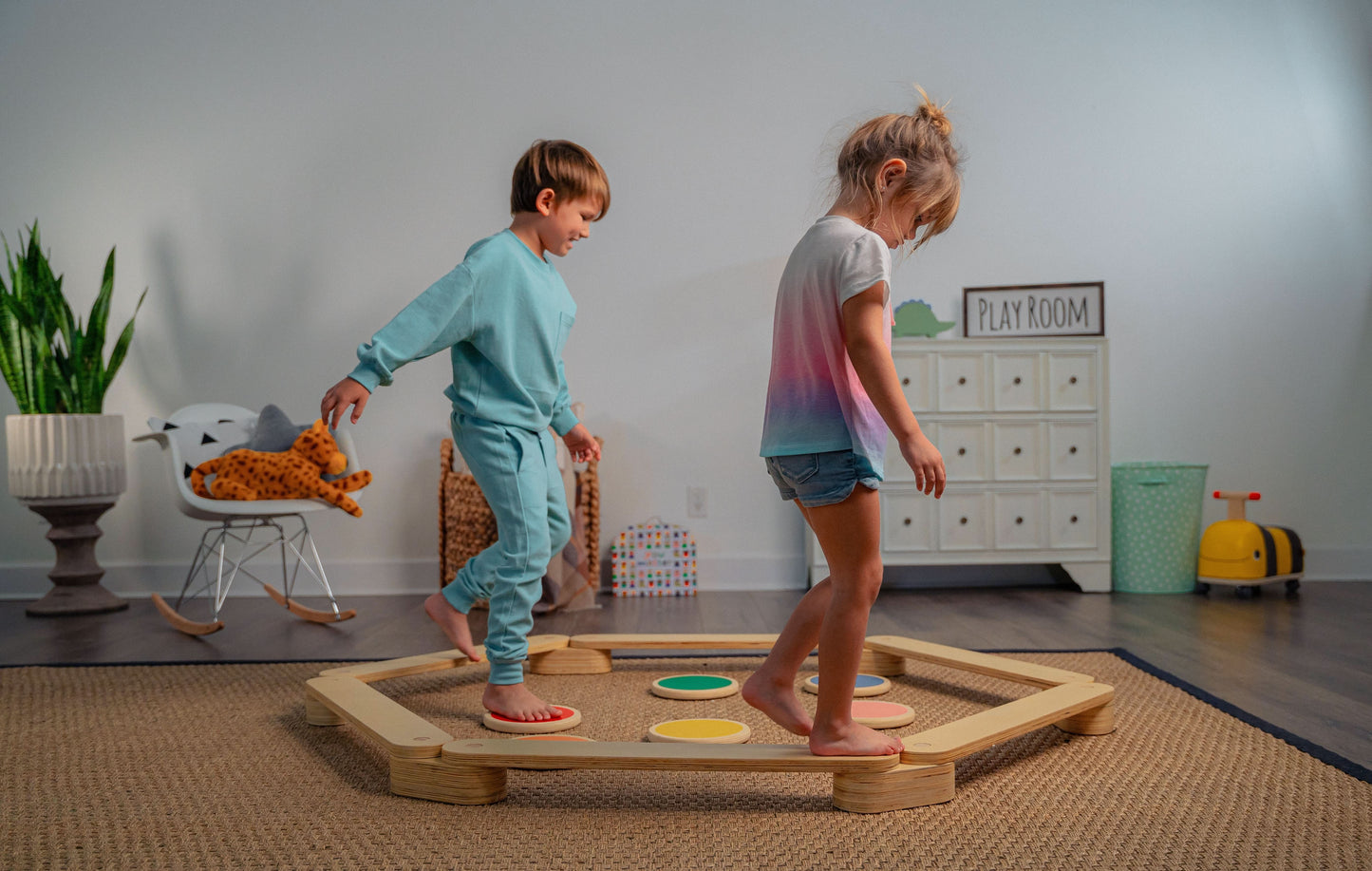 Majesty - Balance Beam Stepping Stones - Chickadees Wooden Toys