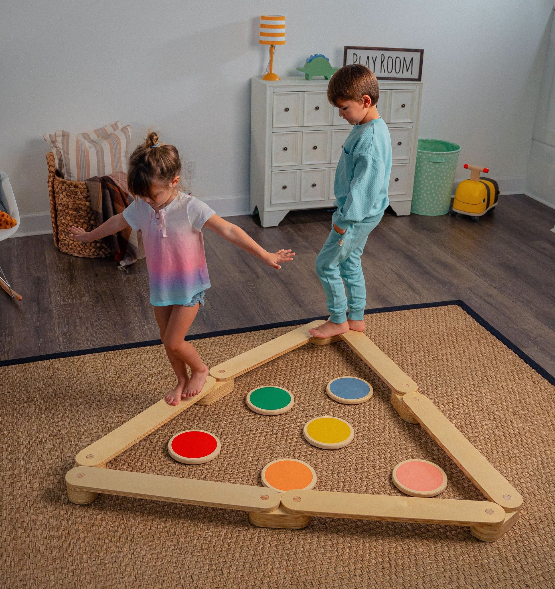 Majesty - Balance Beam Stepping Stones - Chickadees Wooden Toys