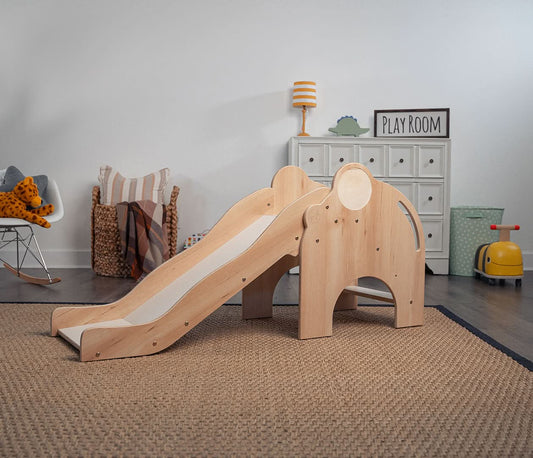 Nima- Elephant Slide - Chickadees Wooden Toys