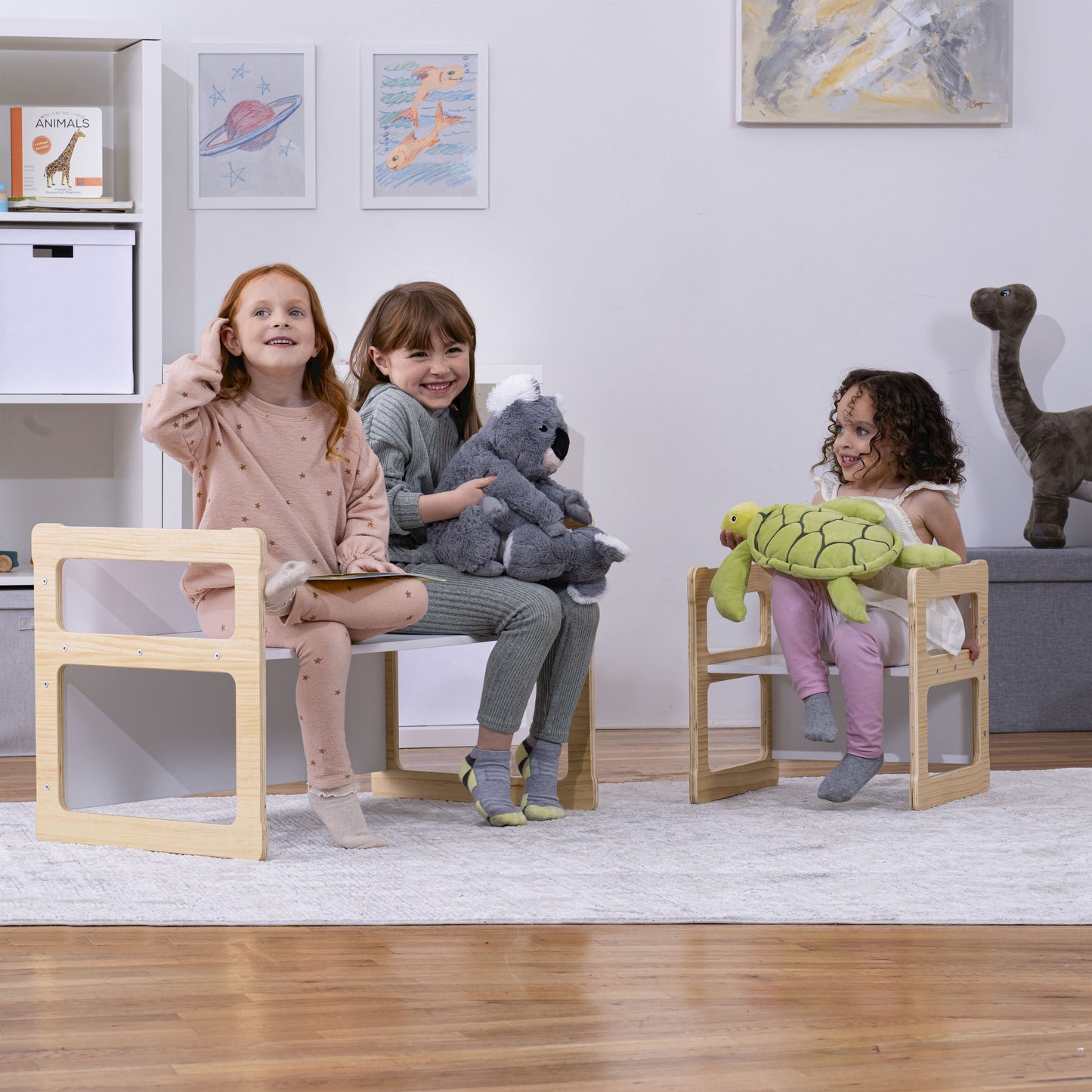 Hanover Weaning Table & Chair Set for Toddlers | Montessori-Style Wood Furniture - Chickadees Wooden Toys