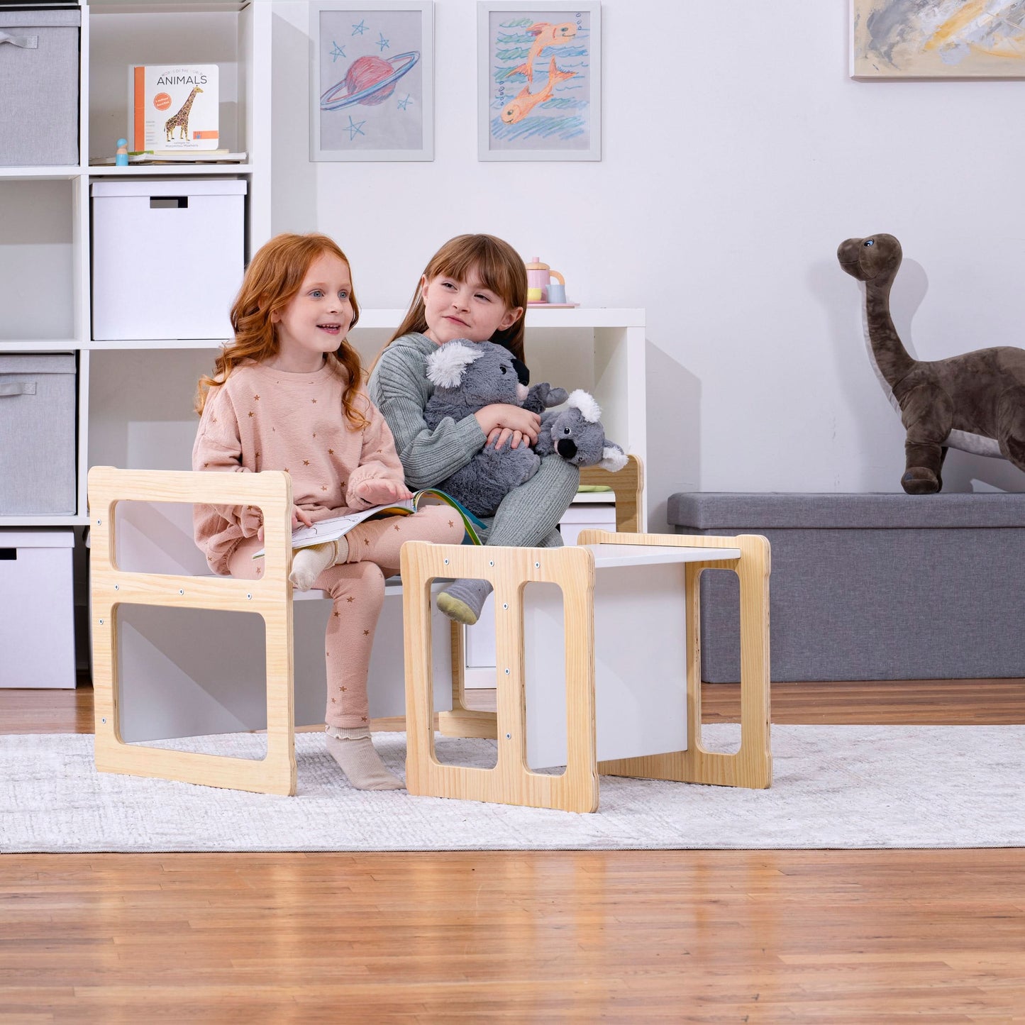 Hanover Weaning Table & Chair Set for Toddlers | Montessori-Style Wood Furniture - Chickadees Wooden Toys