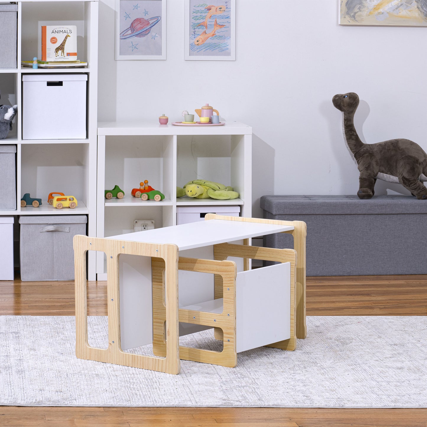 Hanover Weaning Table & Chair Set for Toddlers | Montessori-Style Wood Furniture - Chickadees Wooden Toys
