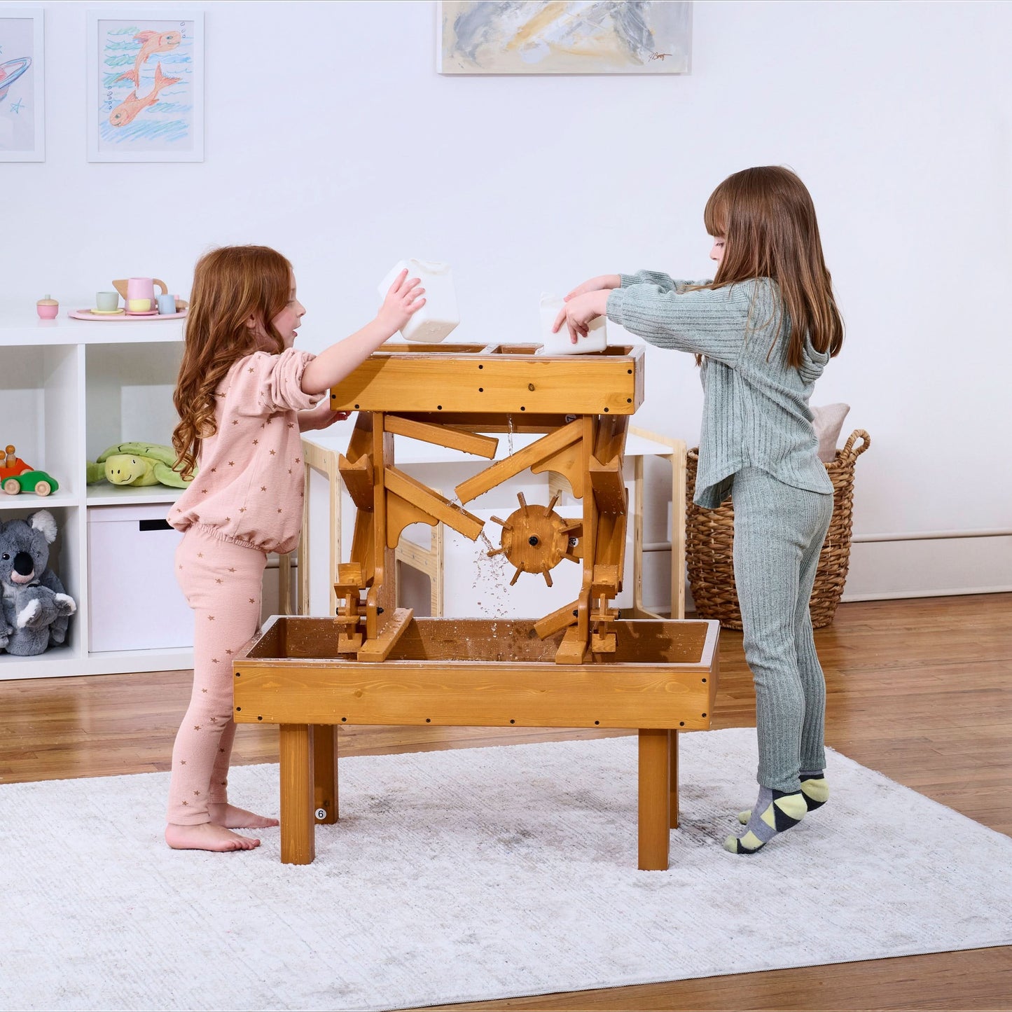 Outdoor Wooden Water Table for Toddlers | Kids’ Sensory Play Station - Chickadees Wooden Toys