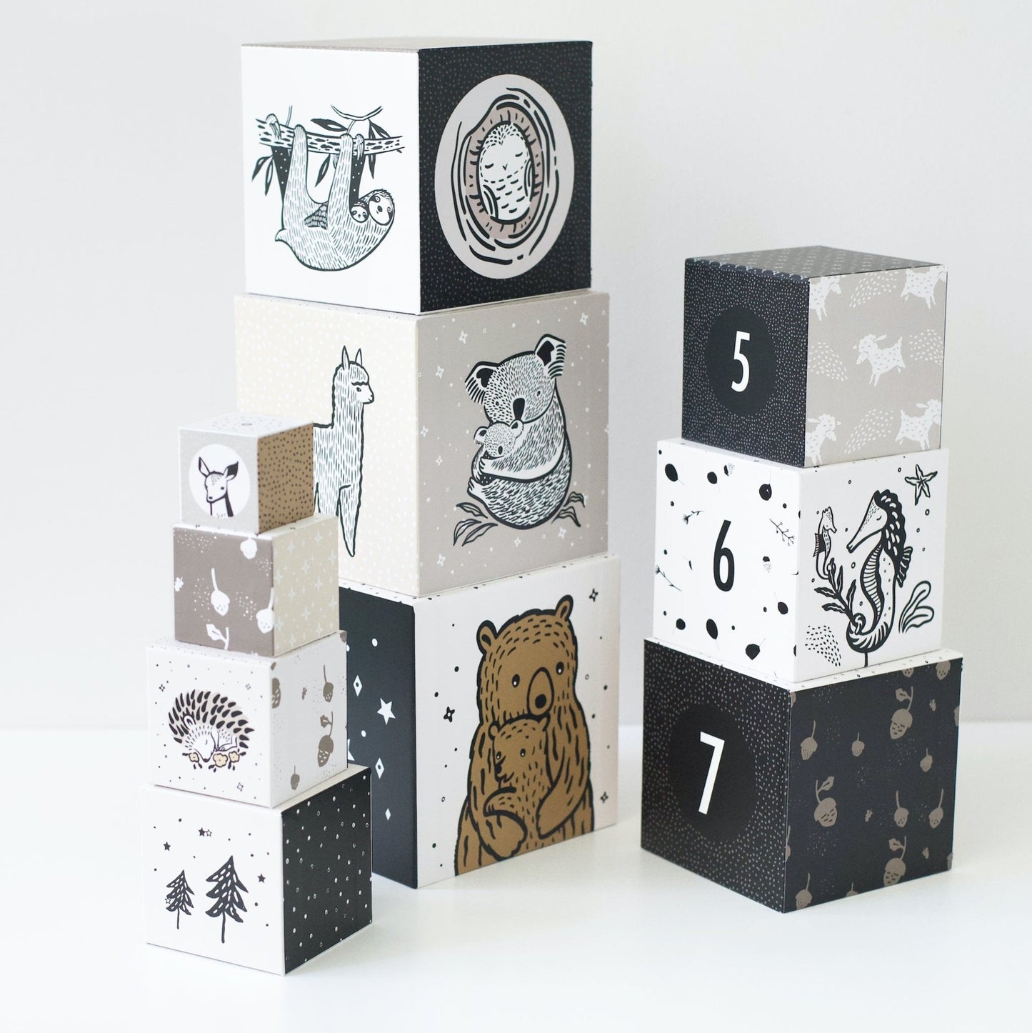 Nesting Blocks - Baby Animals - Chickadees Wooden Toys