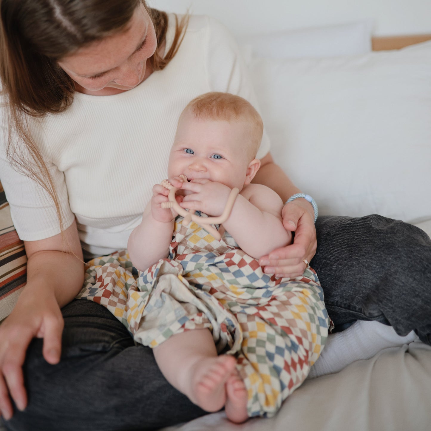 Organic Cotton Muslin Swaddle Blanket - Chickadees Wooden Toys