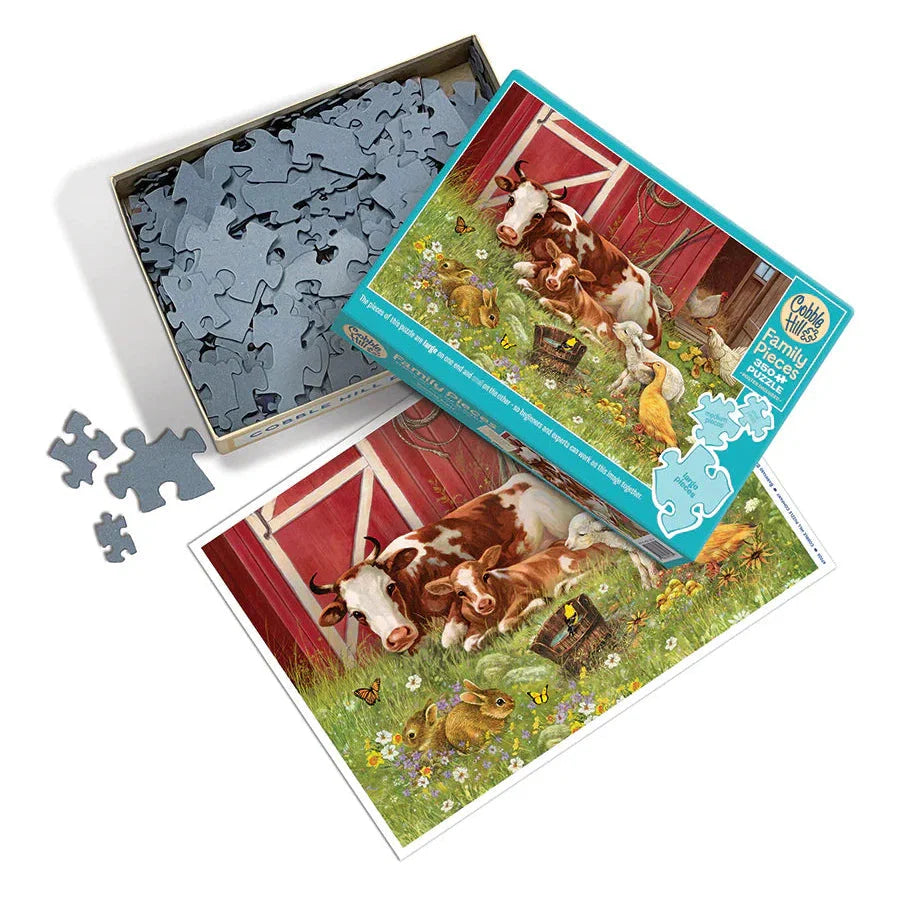 Barnyard Babies 350 Piece Family Jigsaw Puzzle Cobble Hill - Chickadees Wooden Toys