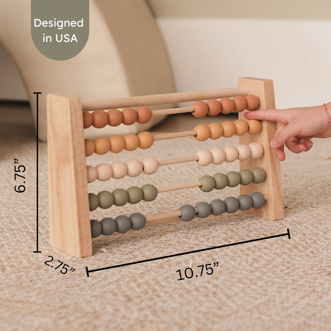 Neutral Wooden Abacus - Chickadees Wooden Toys