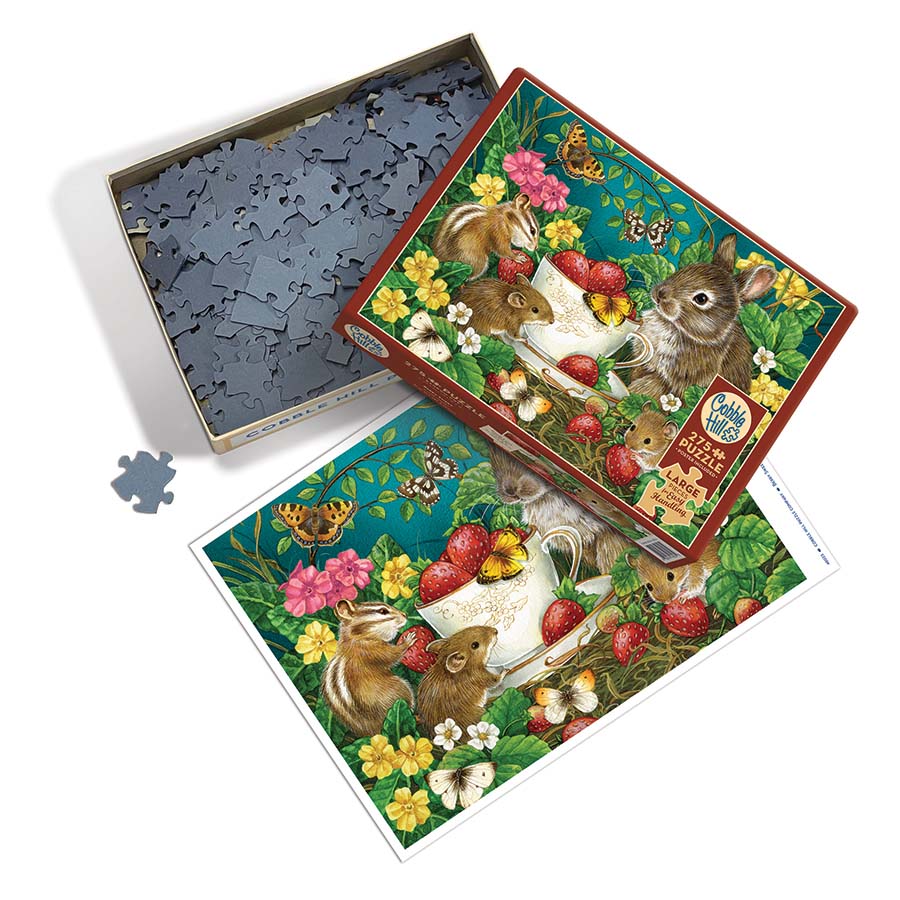 Berry Sweet 275 Large Piece Jigsaw Puzzle Cobble Hill - Chickadees Wooden Toys