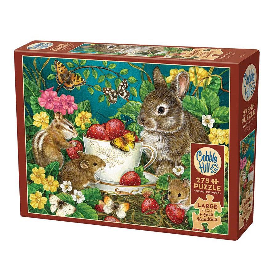 Berry Sweet 275 Large Piece Jigsaw Puzzle Cobble Hill - Chickadees Wooden Toys