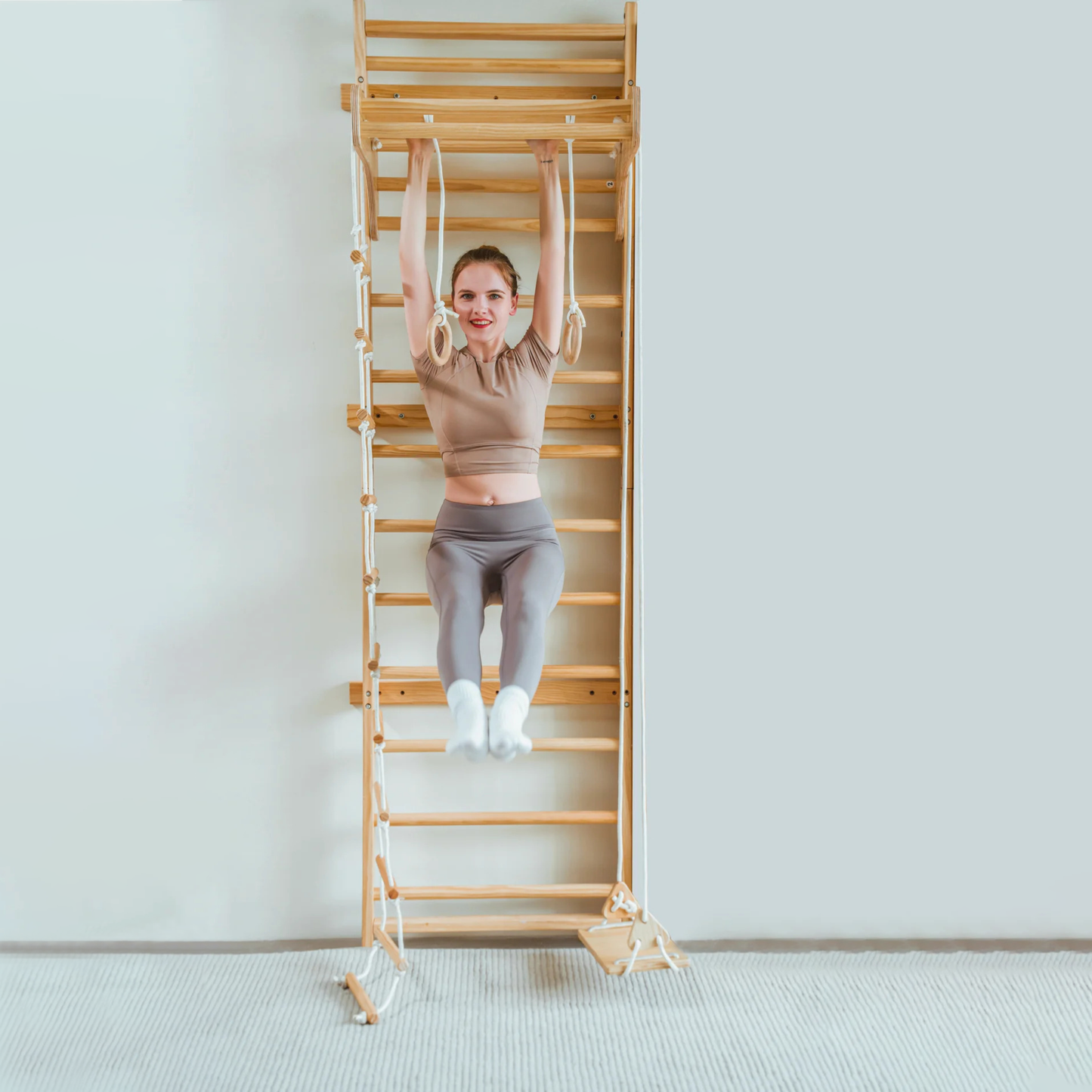 Betula Swedish Wall Ladder & Indoor Wooden Climber for Kids – Home Gym Playset - Chickadees Wooden Toys