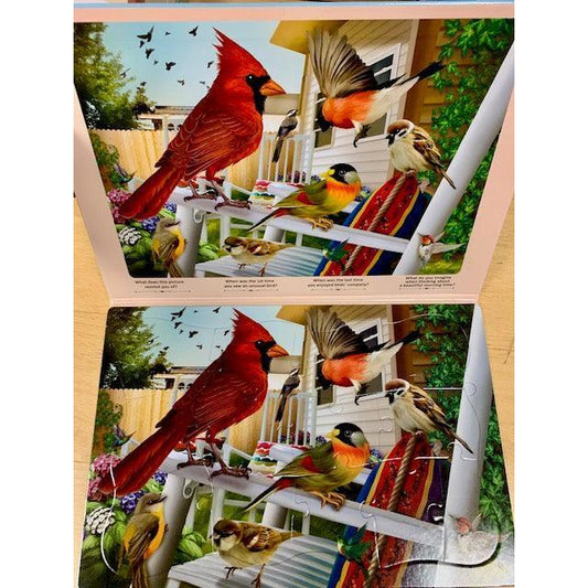 Birds in the Yard 13 Piece Tray Jigsaw Puzzle Quokka - Chickadees Wooden Toys