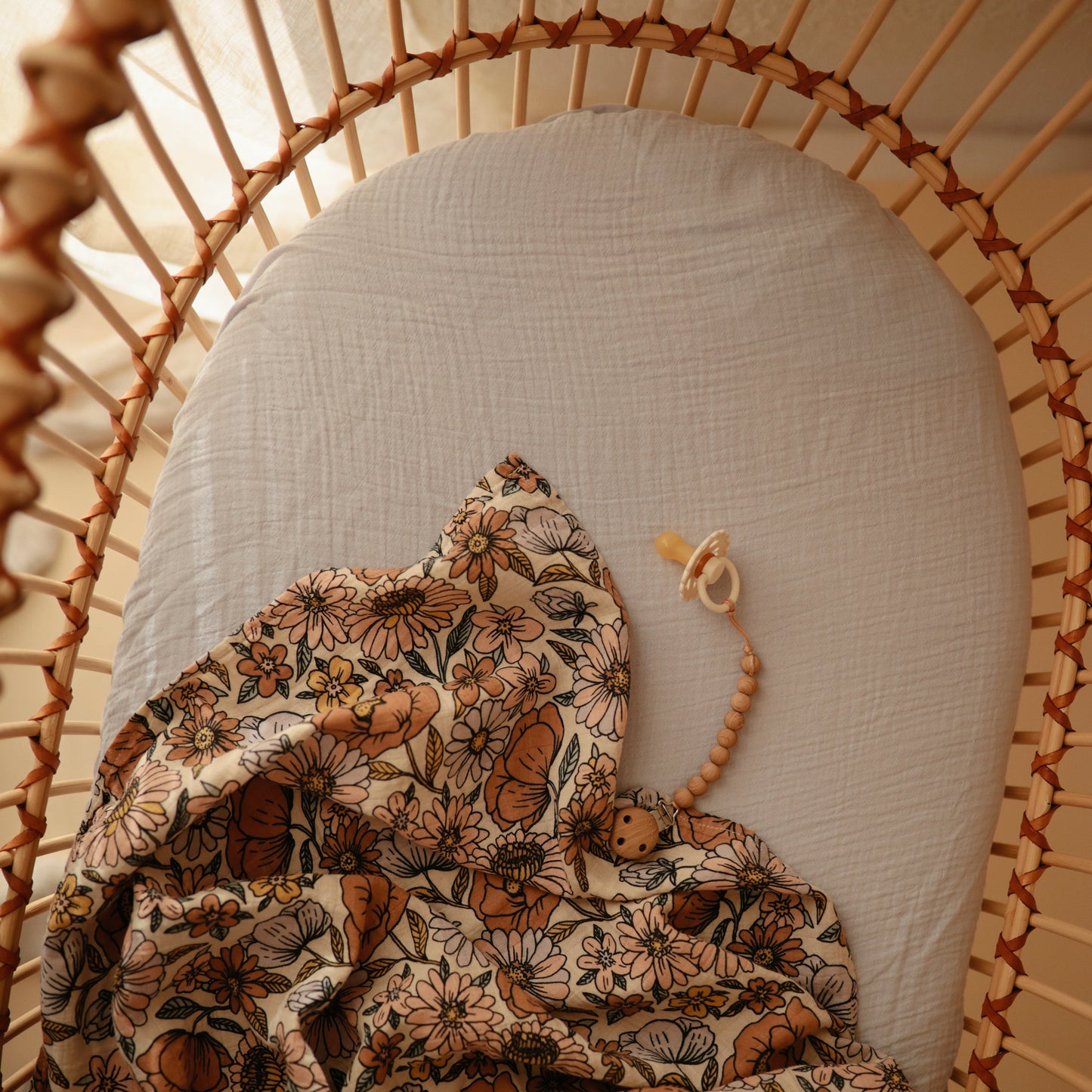 Extra Soft Bassinet Muslin Crib Sheet - Chickadees Wooden Toys