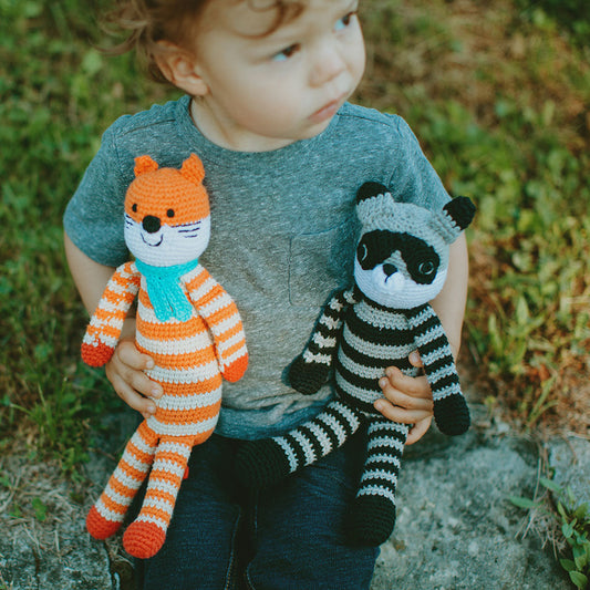 Plush Raccoon Baby Toy - Chickadees Wooden Toys