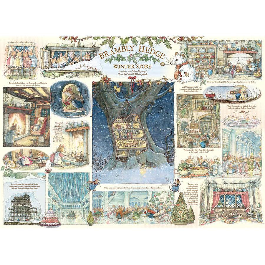 Brambly Hedge Winter Story 1000 Piece Jigsaw Puzzle Cobble Hill - Chickadees Wooden Toys
