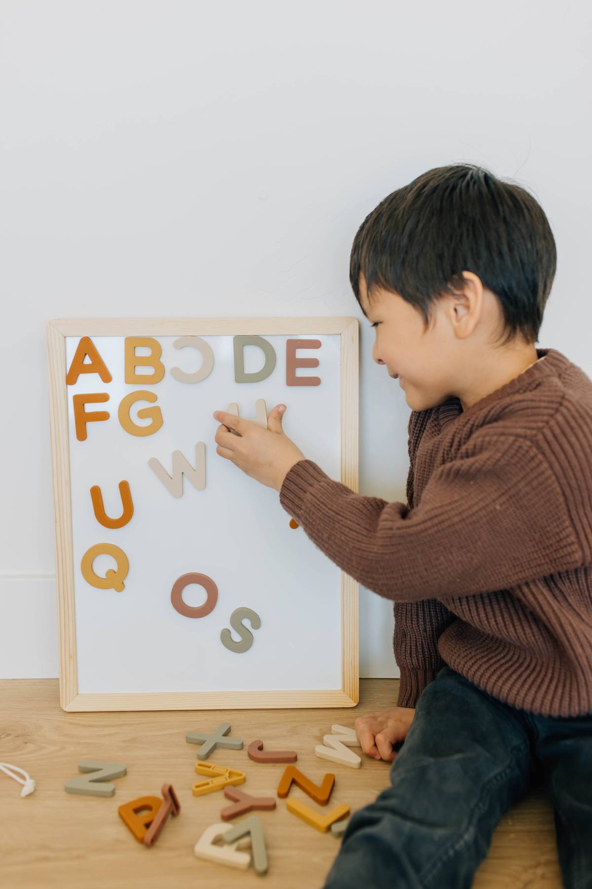 Alphabet Magnet Play Set and Whiteboard Bundle - Chickadees Wooden Toys