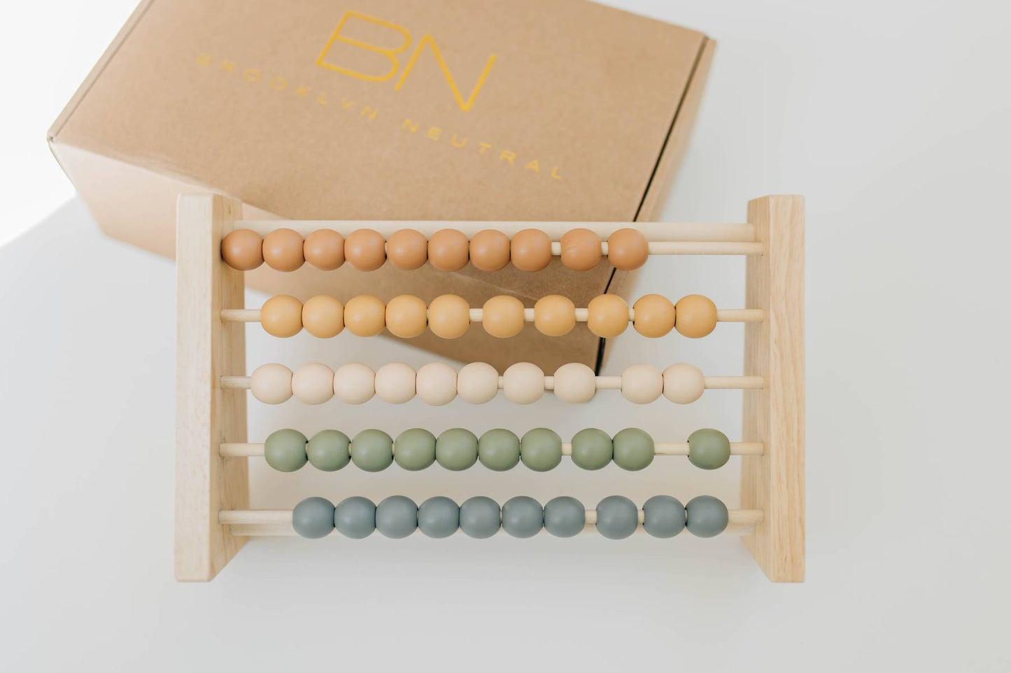 Neutral Wooden Abacus - Chickadees Wooden Toys