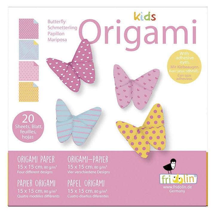 Butterfly Kids Origami Kit Fridolin - Chickadees Wooden Toys