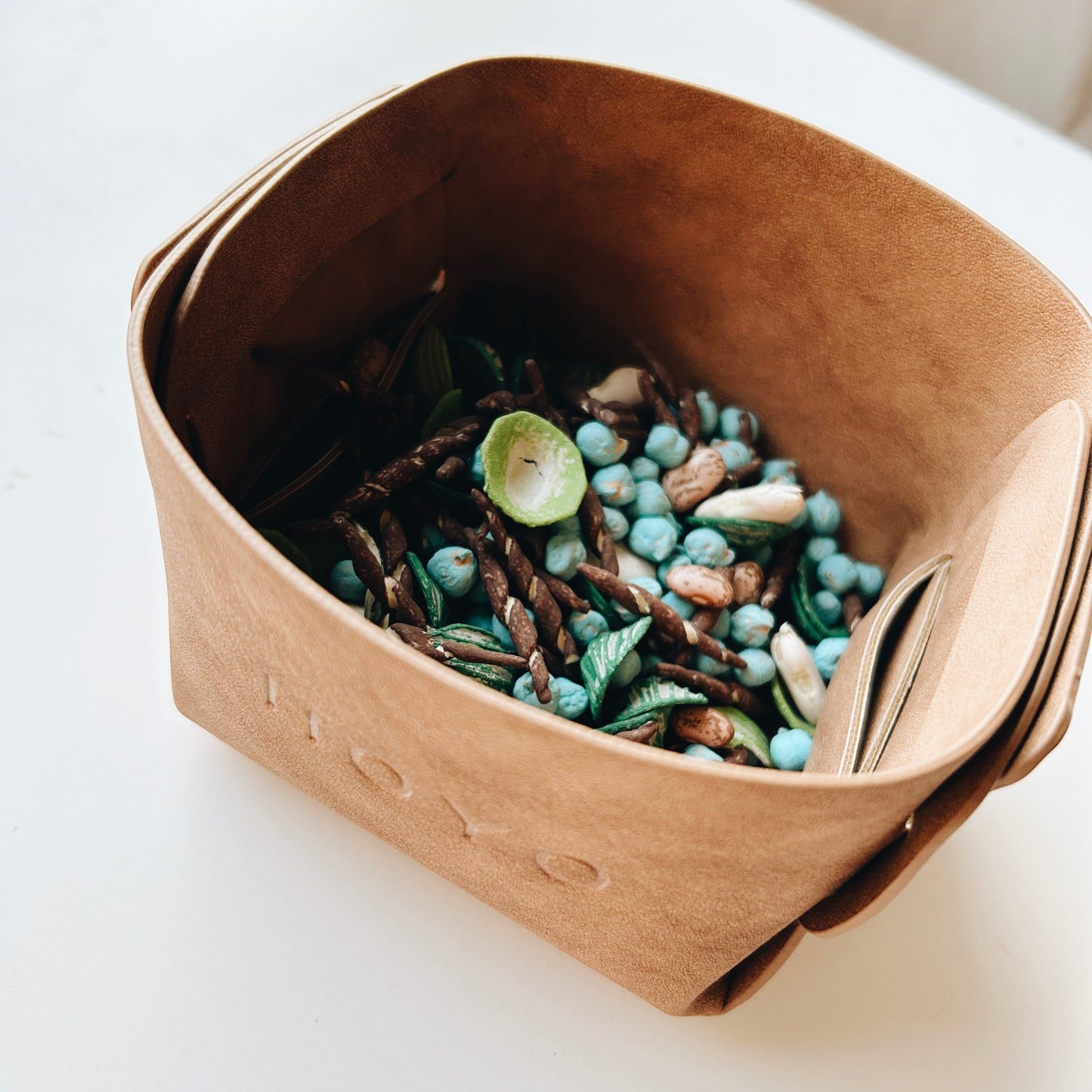 Origami cup (pecan) - Chickadees Wooden Toys