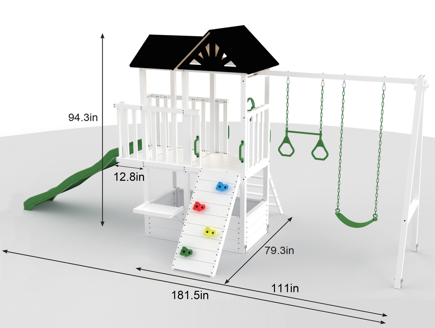 Craftsman Modern Outdoor Swing Set | Wooden Backyard Swing Frame for Kids - Chickadees Wooden Toys