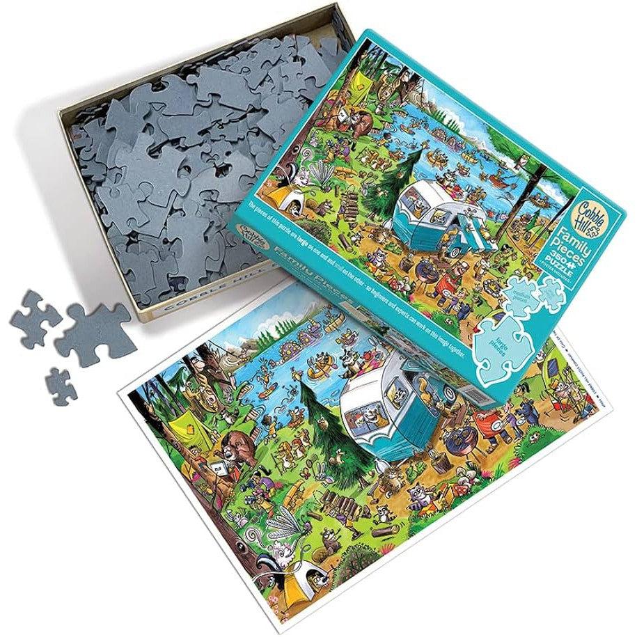Call of the Wild 350 Piece Family Jigsaw Puzzle Cobble Hill - Chickadees Wooden Toys
