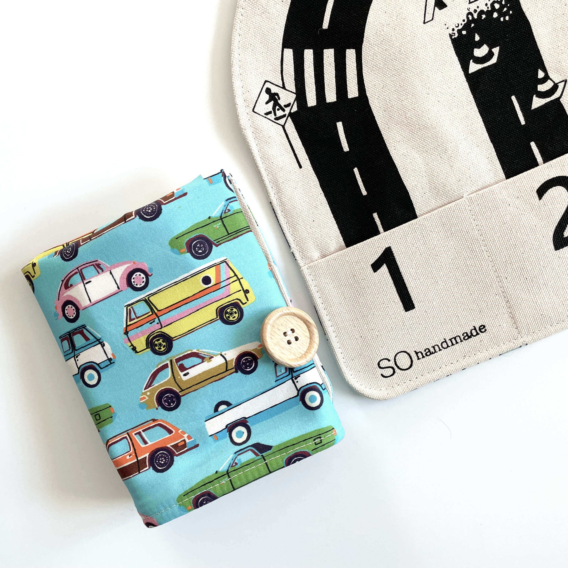 Car Play Mat: "The fun mat is so easy to travel with!" - Chickadees Wooden Toys