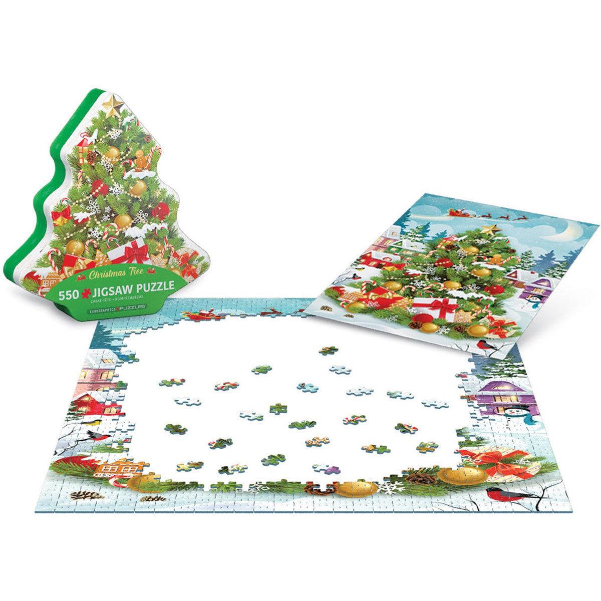 Christmas Tree 550 Piece Jigsaw Puzzle in Tin Eurographics