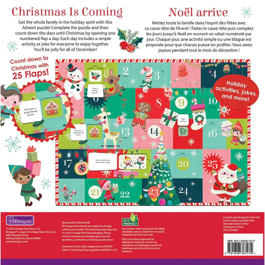 Christmas is Coming Advent Calendar 31 Piece Jigsaw Puzzle Parragon