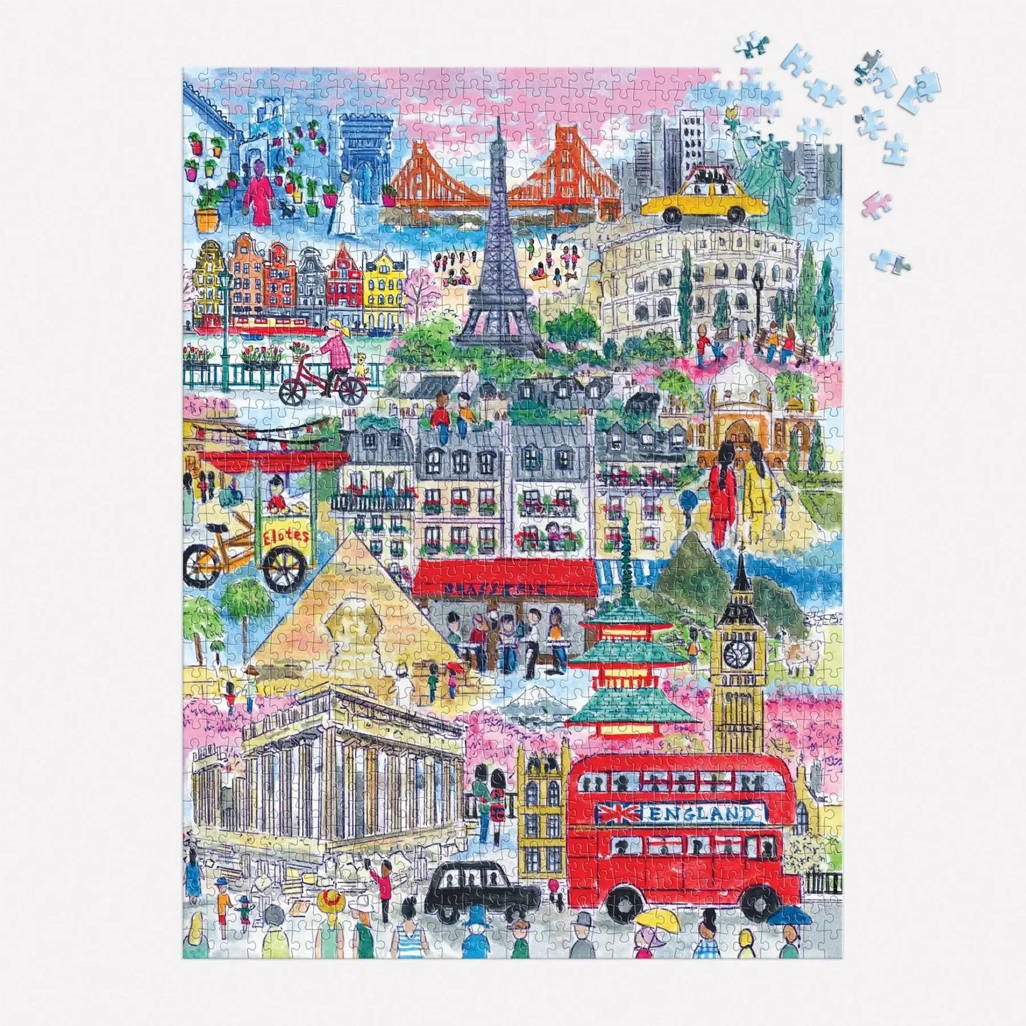 Cities Around the World 1000 Piece Jigsaw Puzzle Galison