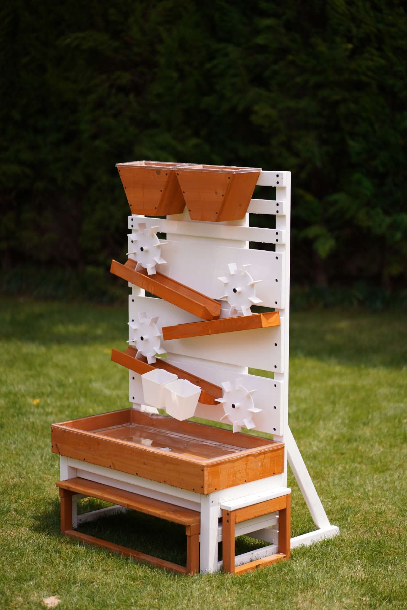 Avenlur Large Wooden Water Table – Multi-Level Sensory Play Station - Chickadees Wooden Toys