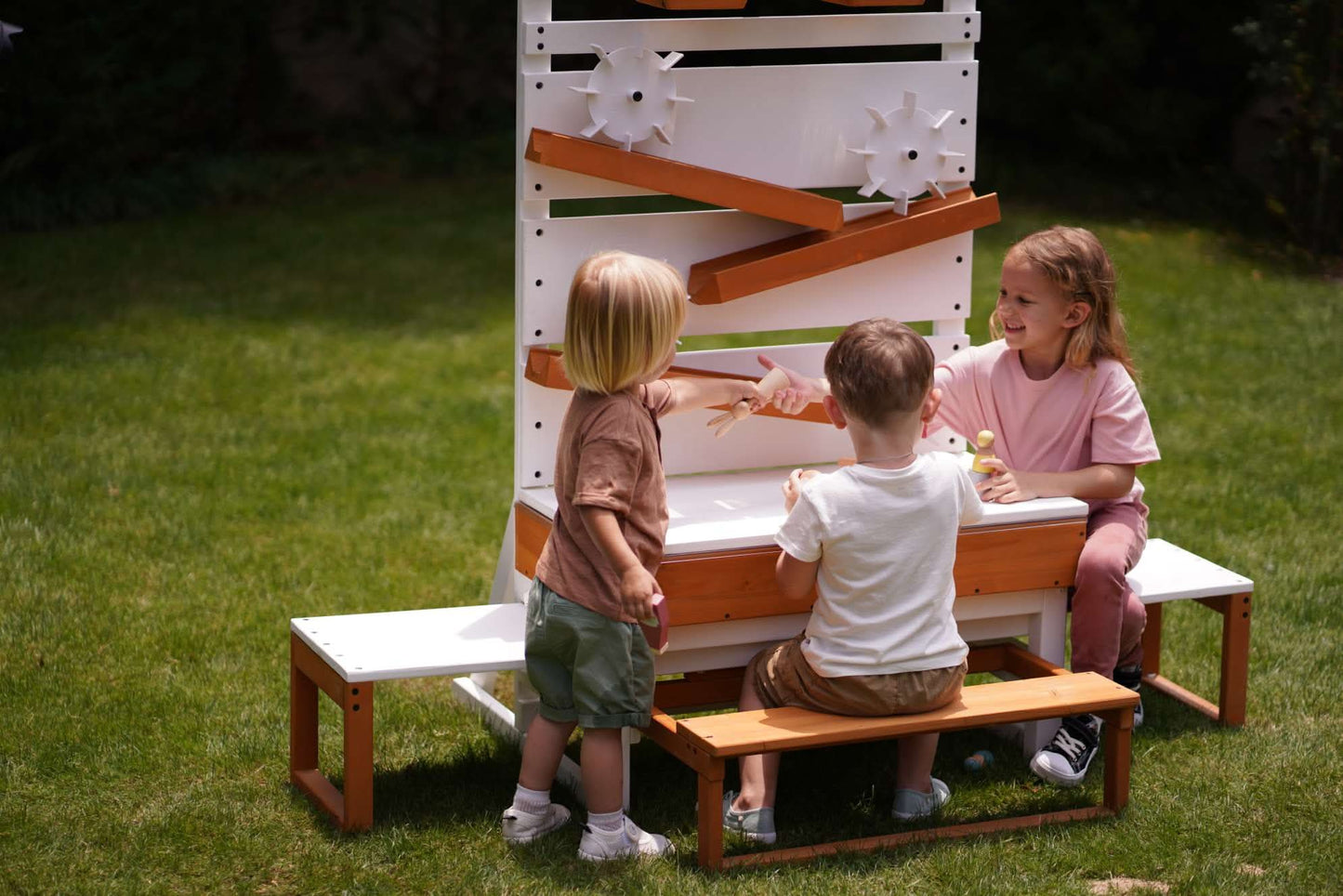 Avenlur Large Wooden Water Table – Multi-Level Sensory Play Station - Chickadees Wooden Toys