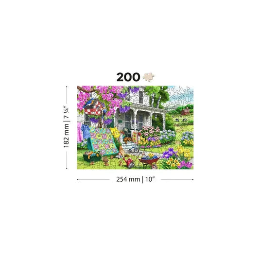 Countryside Garden 200 Piece Wood Jigsaw Puzzle Wooden City - Chickadees Wooden Toys