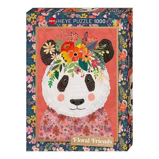 Cuddly Panda Floral Friends 1000 Piece Jigsaw Puzzle Heye