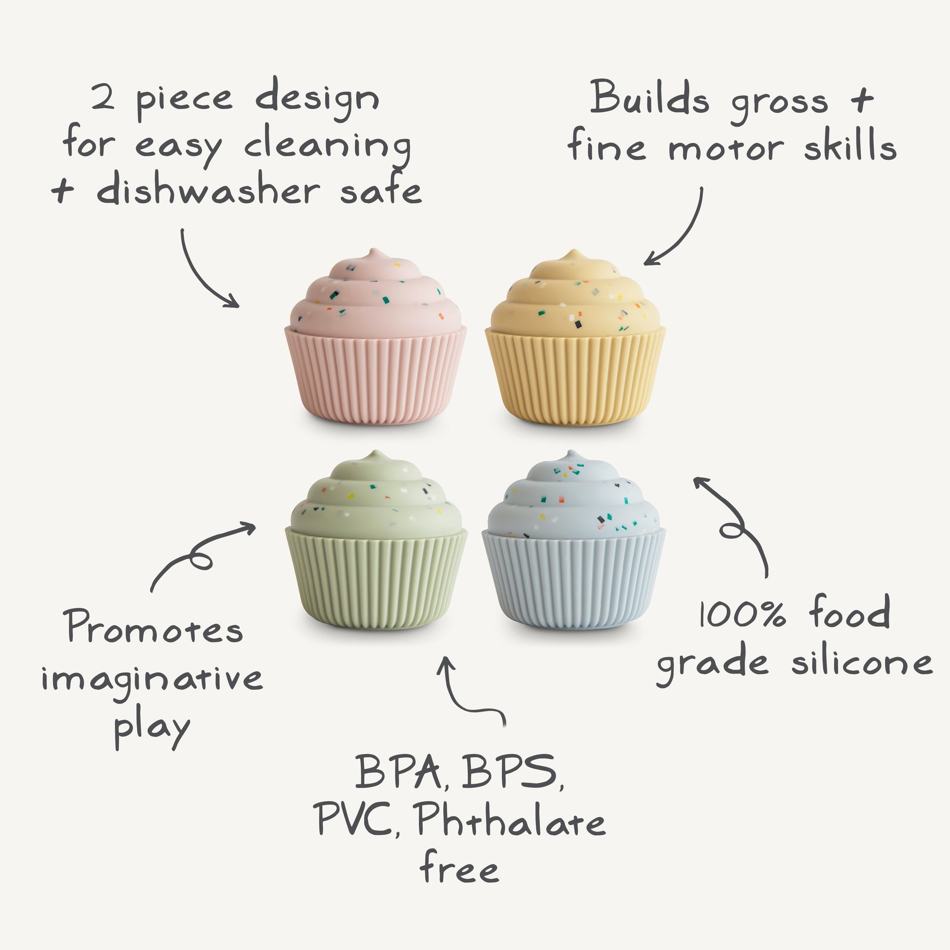 Mix and Match Cupcake Toy - Chickadees Wooden Toys