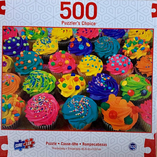 Cupcakes with Sprinkles Puzzler's Choice 500 Piece Jigsaw Puzzle Sure Lox
