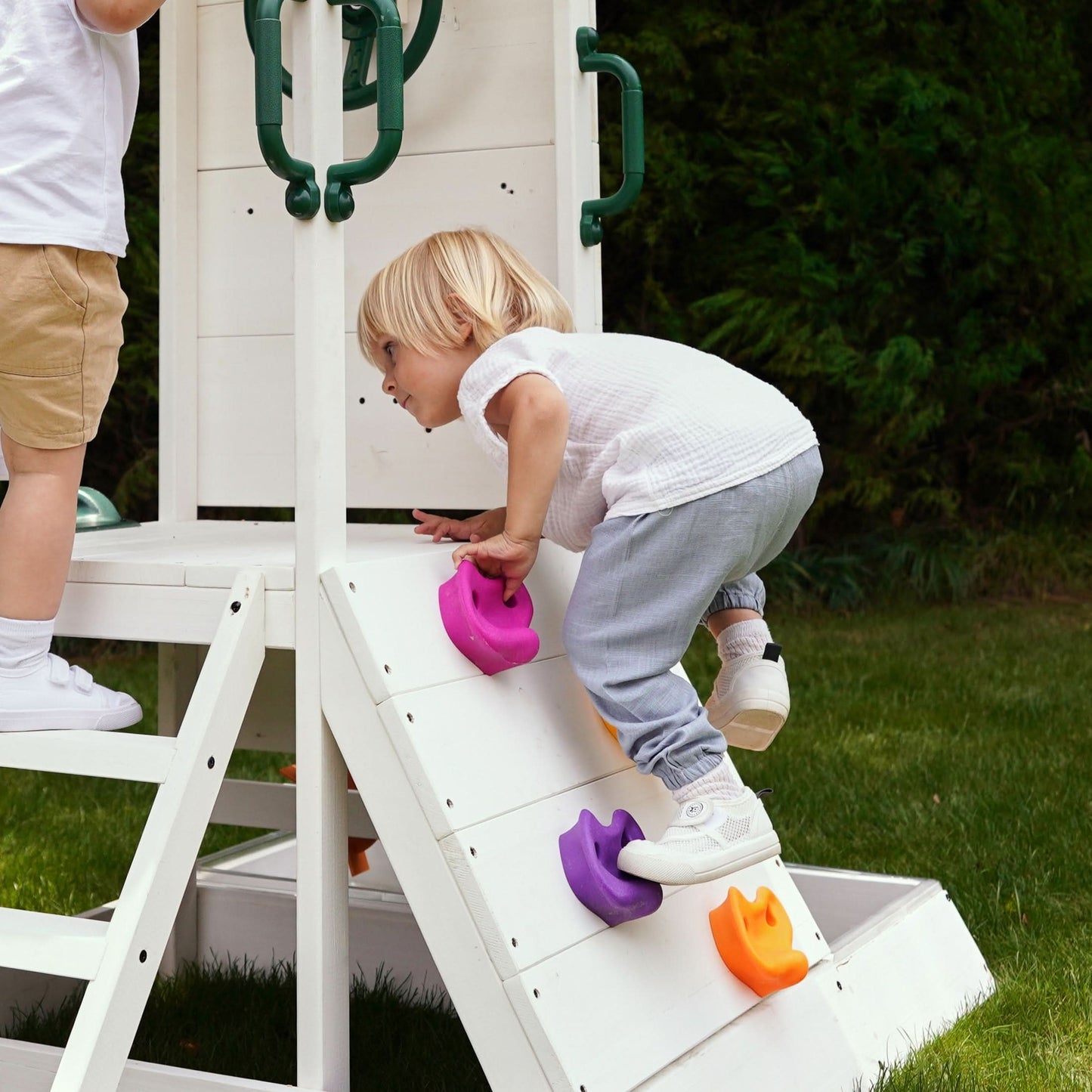 Aloe Outdoor Mini Playset for Toddlers – Water Slide & Backyard Fun - Chickadees Wooden Toys