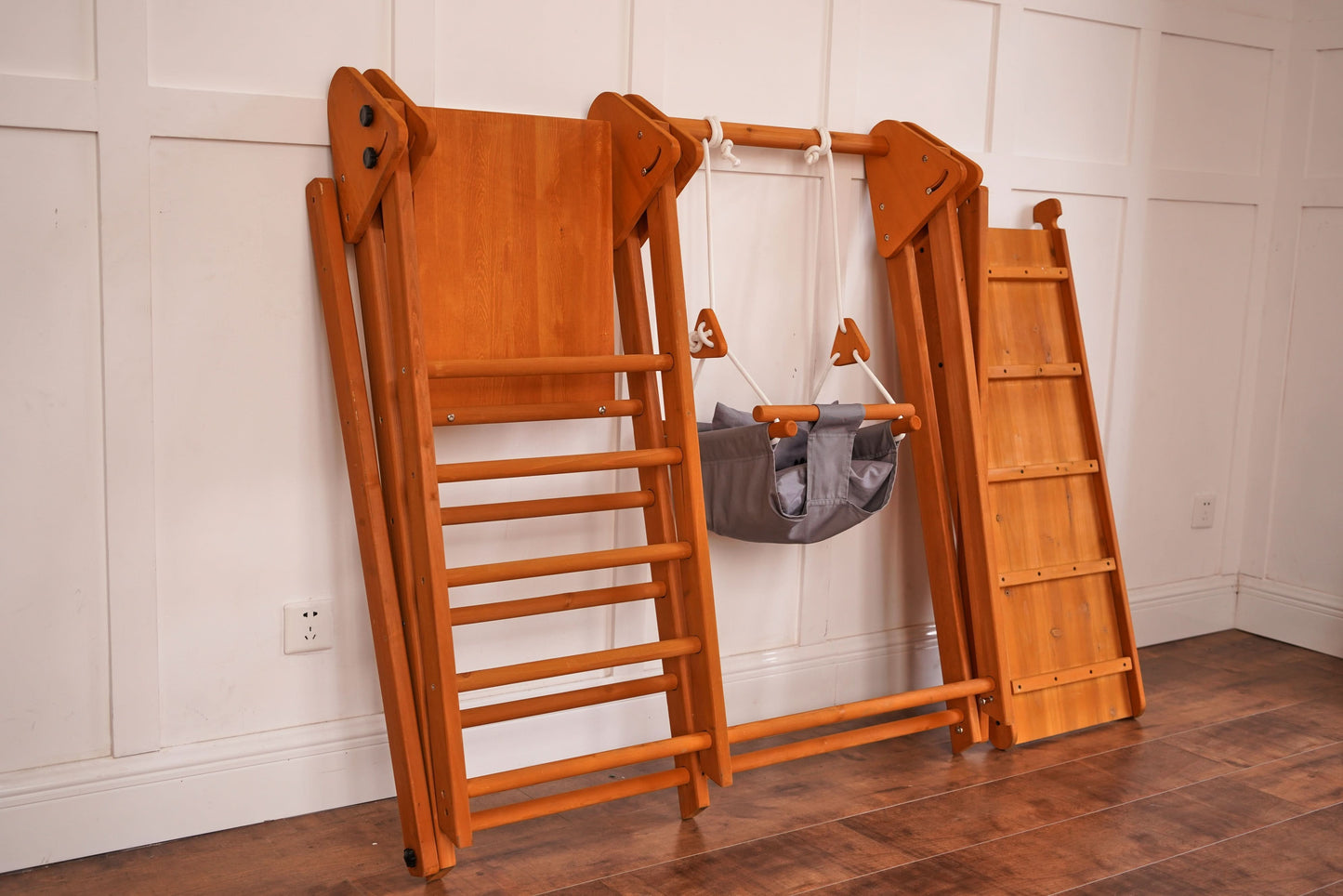 Juniper Folding Indoor & Outdoor Playset | Wooden Climber for Toddlers - Chickadees Wooden Toys