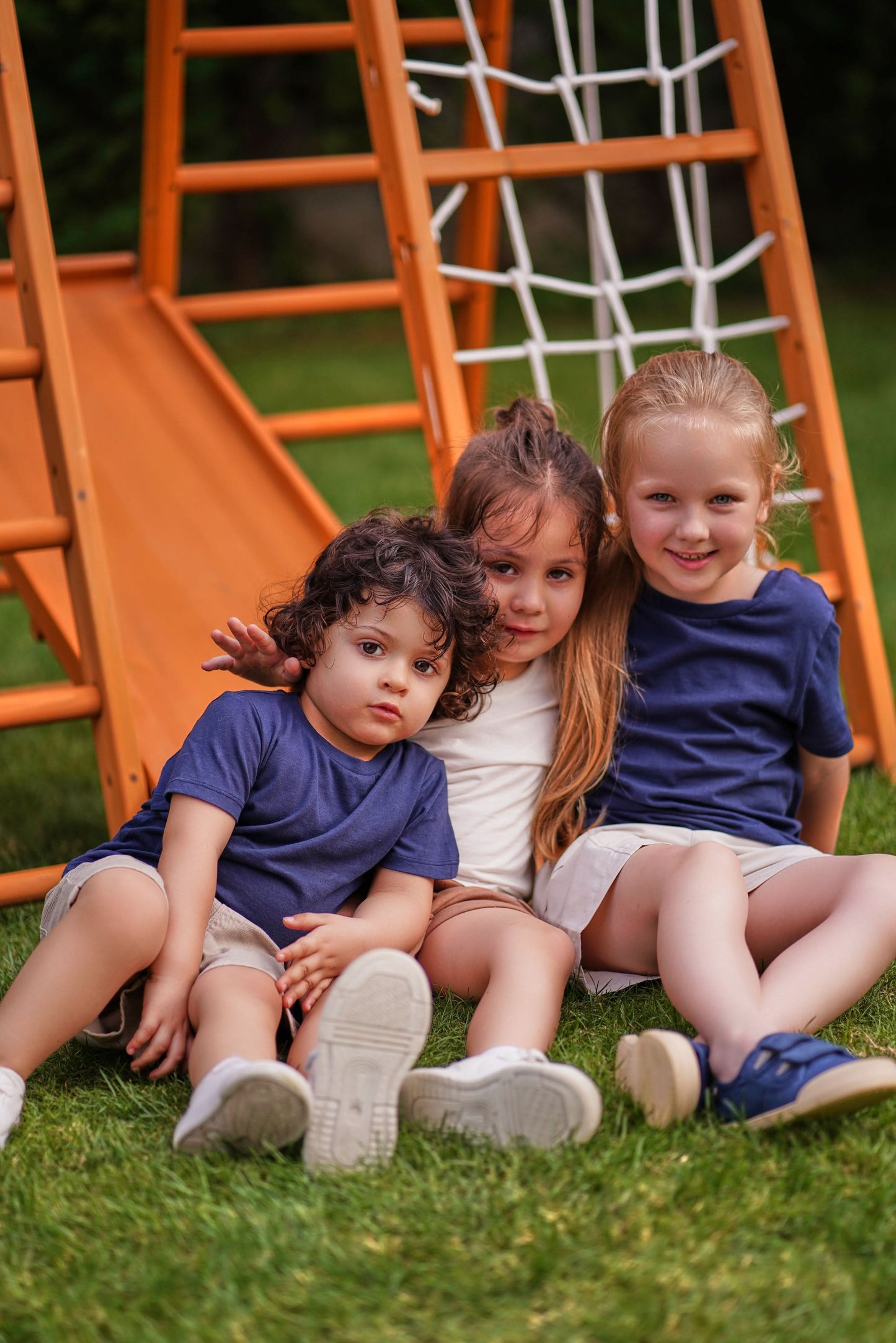 Magnolia 7-in-1 Real Wood Playset | Indoor & Outdoor Climbing Gym for Kids - Chickadees Wooden Toys